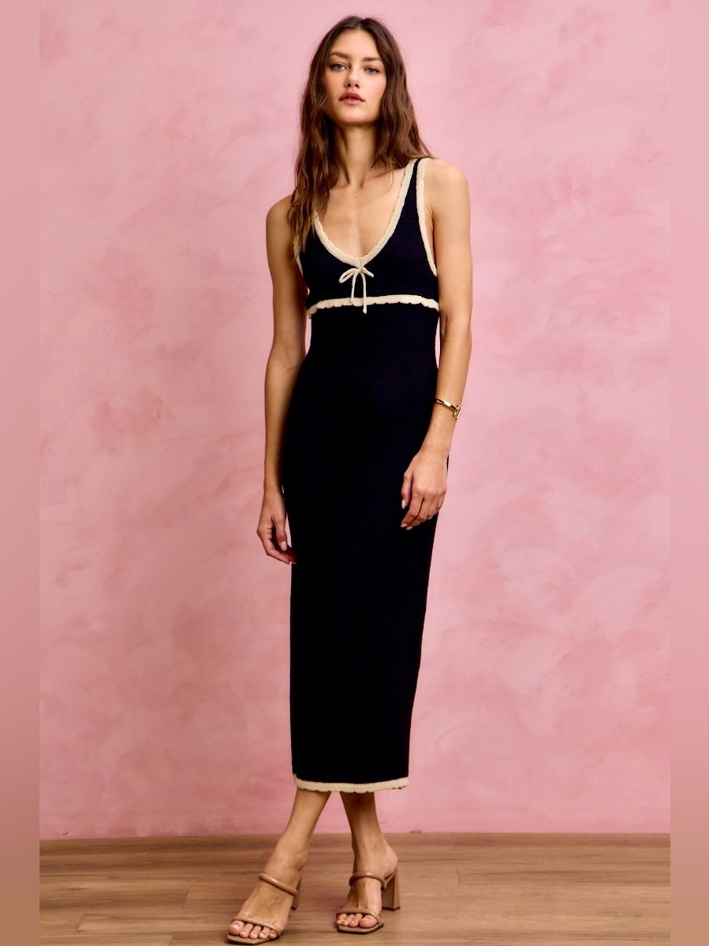 ♥️Hello Gorgeous! SO ME Knit Sweater Maxi Sleeveless Bodycon Resort Dress